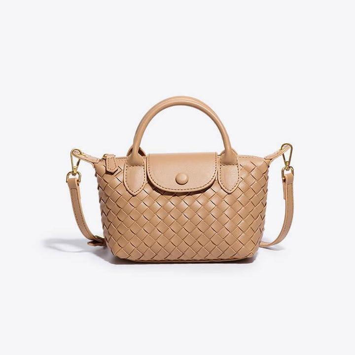 Essential women's mini bag, stylish woven pattern, versatile for day or night.