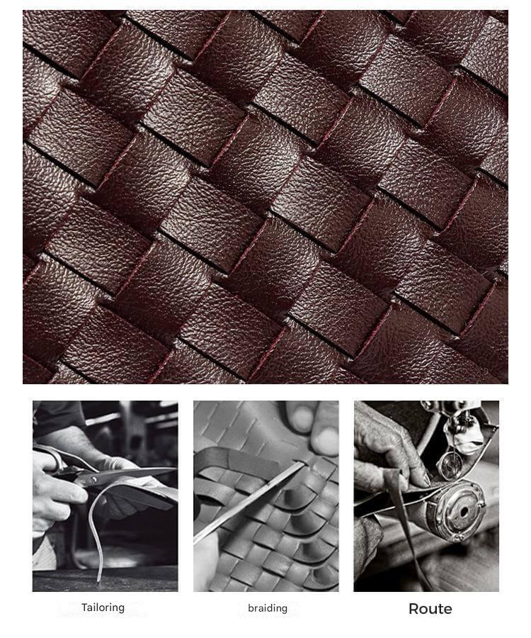 Women's trendy woven mini handbag, compact design with a versatile crossbody strap.
