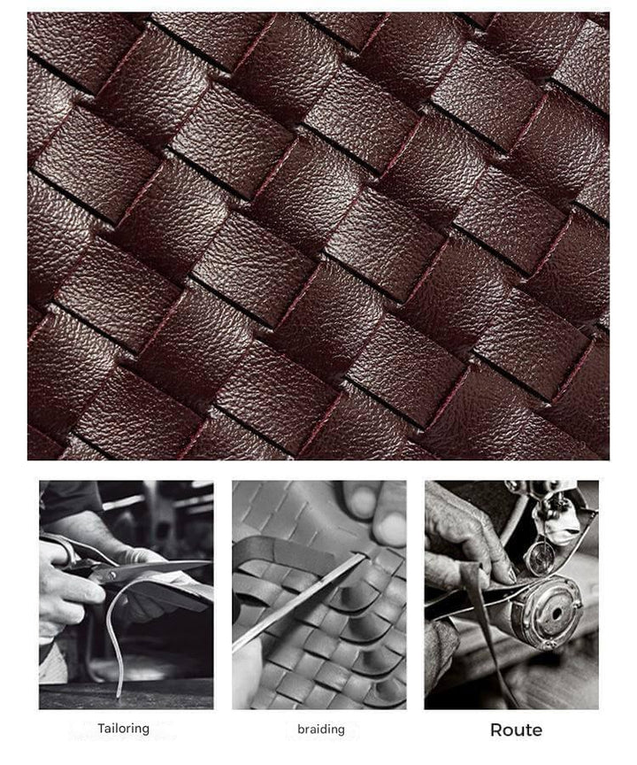 Women's trendy woven mini handbag, compact design with a versatile crossbody strap.