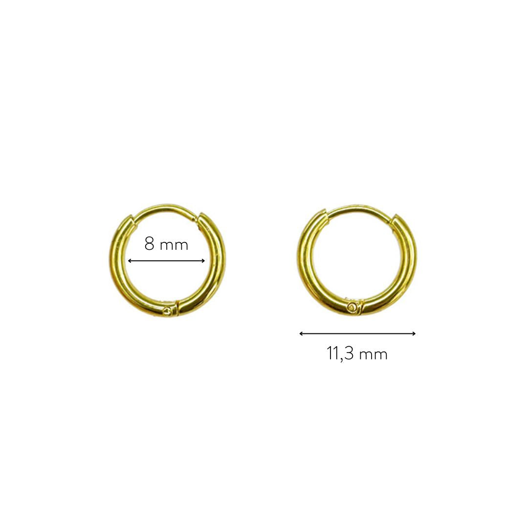 Small silver hoops, waterproof everyday earrings for women's stylish comfort.