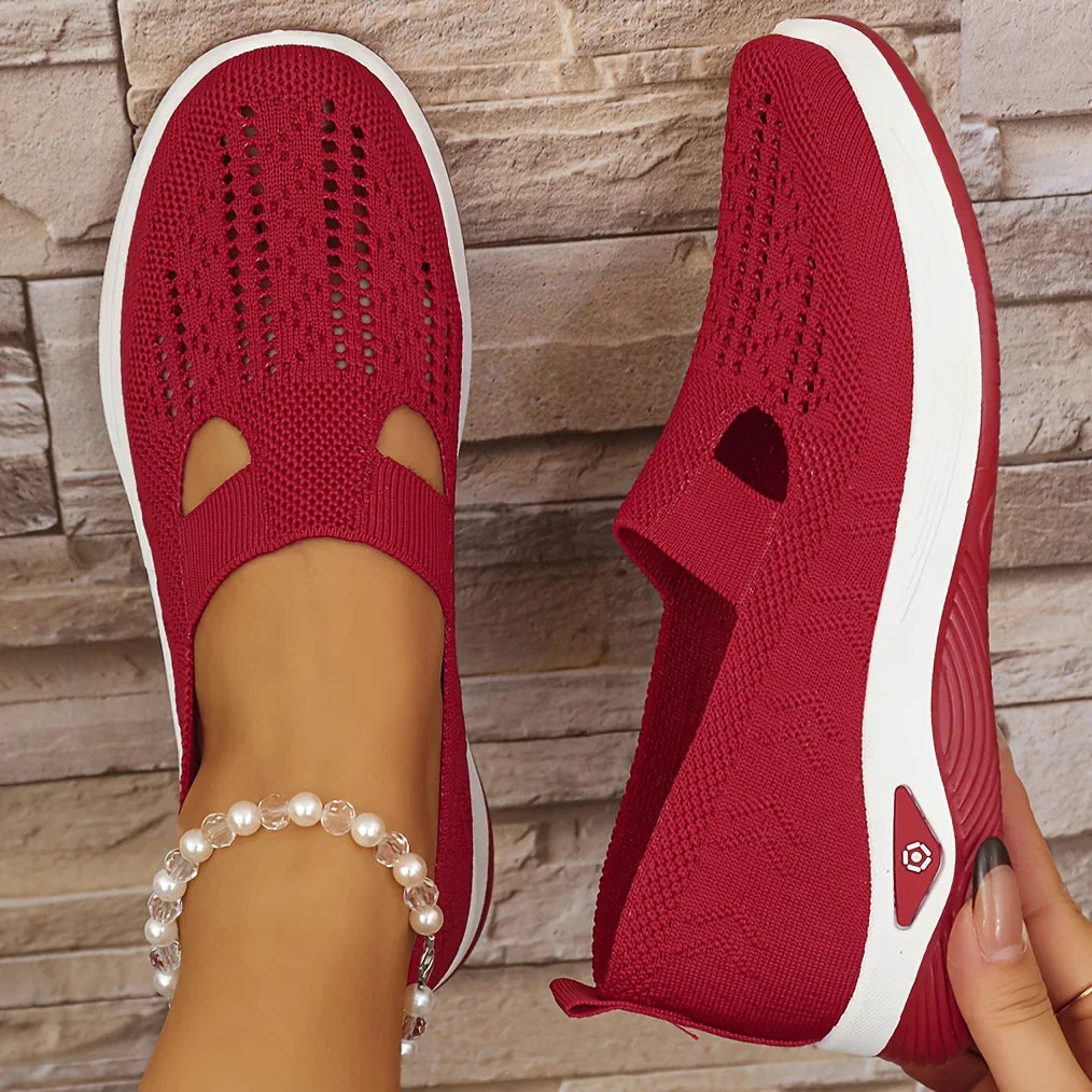 Practical women's walking shoes, easy slip-on design for ultimate all-day comfort.