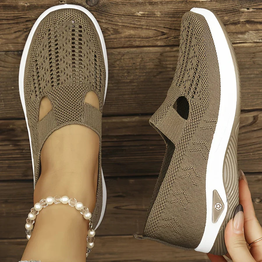 Women's supportive slip-on shoes, showcasing their comfortable and versatile design.