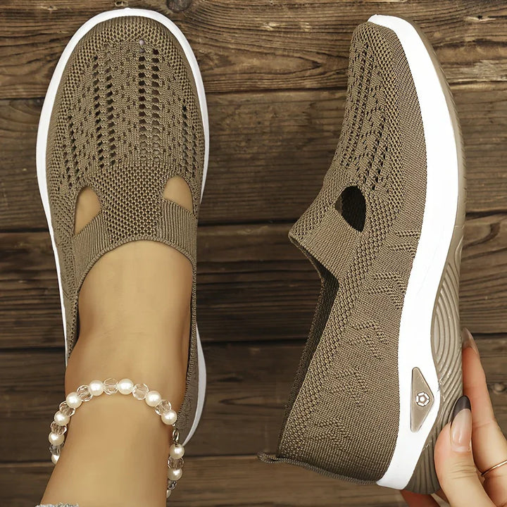 Women's supportive slip-on shoes, showcasing their comfortable and versatile design.