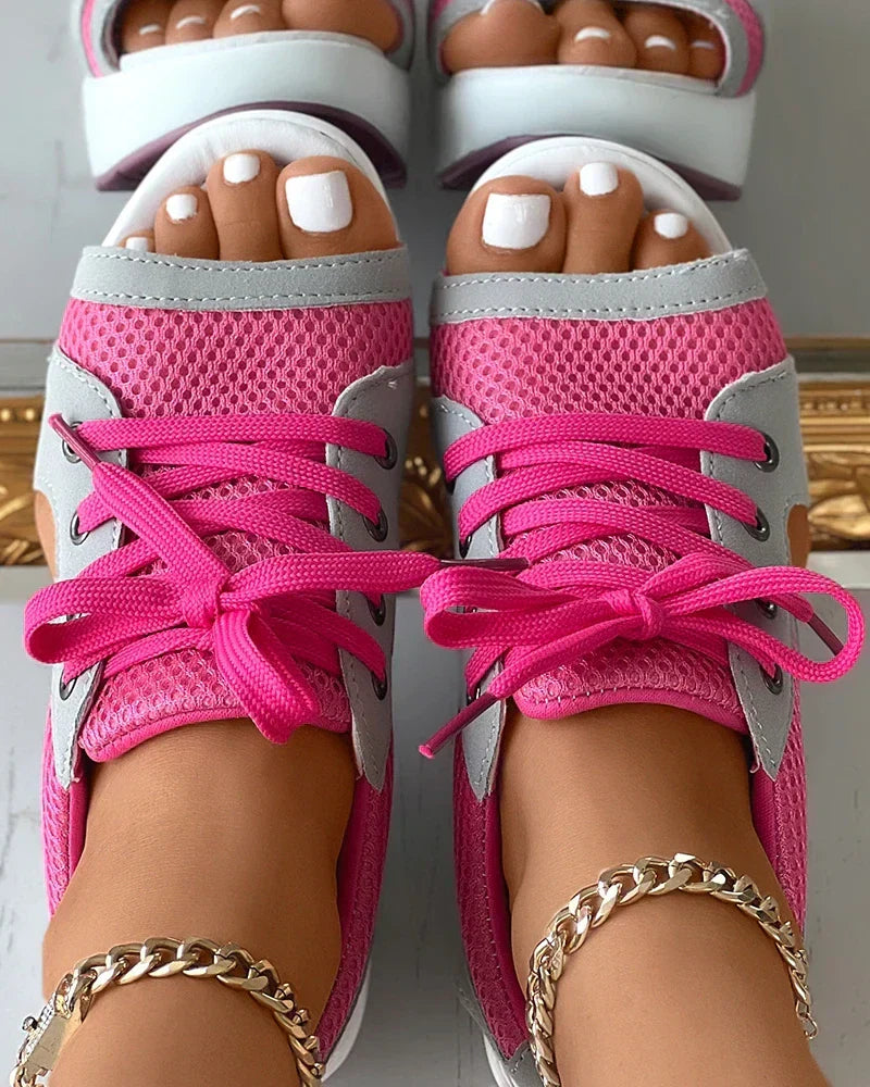 Elegant lace-up women's orthopedic sandals. Supportive & comfortable for stylish summer casual wear.