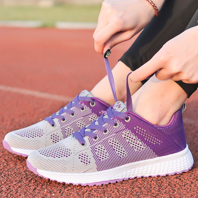 Lace-up women's orthopedic walking shoes with non-slip sole & superior foot support.