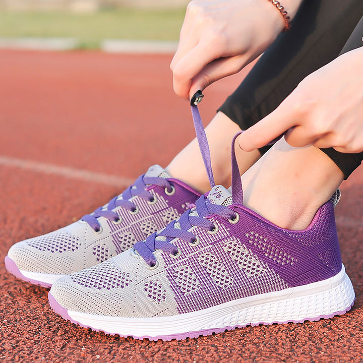Lace-up women's orthopedic walking shoes with non-slip sole & superior foot support.