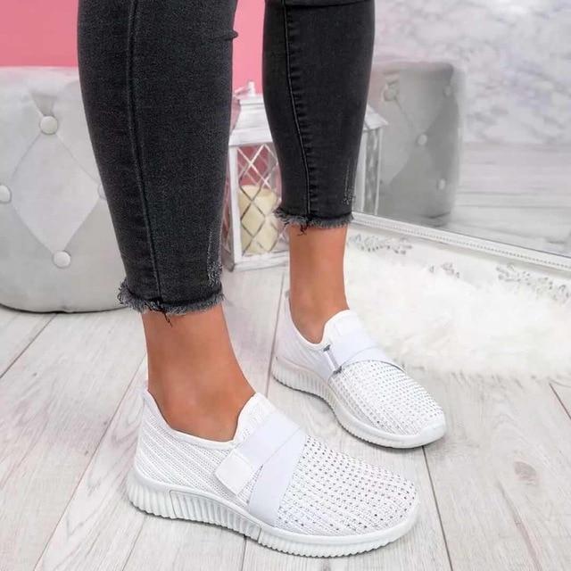 Ladies' supportive footwear: easy slip-on comfort shoes with advanced posture technology.
