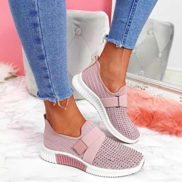 Women's casual walking sneakers, slip-on style, offering ultimate comfort and posture support.