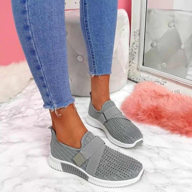 Slip-on walking shoes for women, engineered for enhanced posture and all-day comfort.