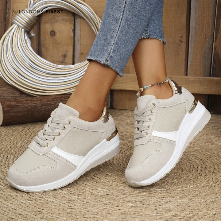 Women's supportive sneakers with cushioned insole & arch support for all-day comfort & everyday wear.