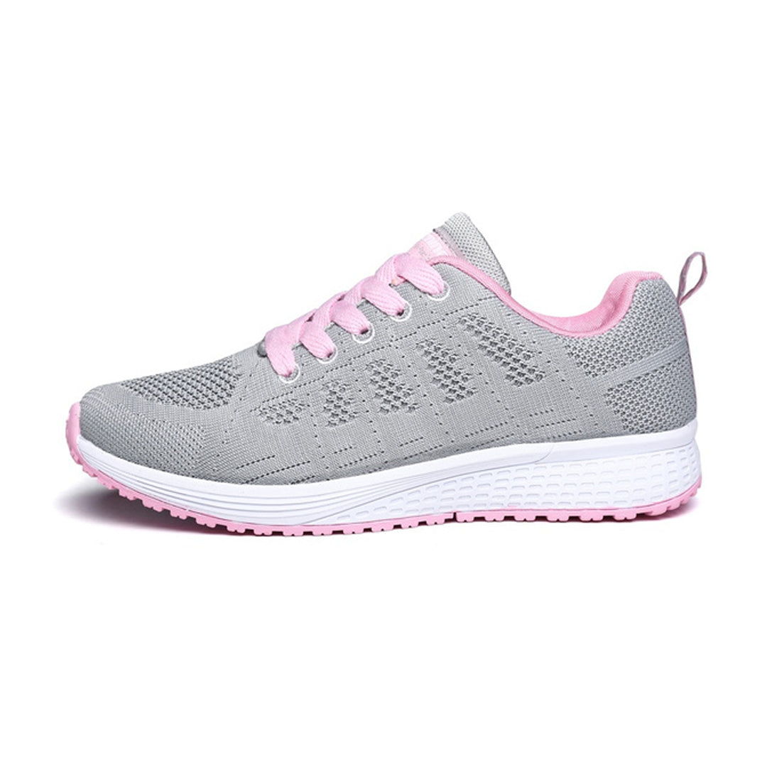 Supportive women's walking shoes featuring a cushioned insole for arch support & all-day comfort.