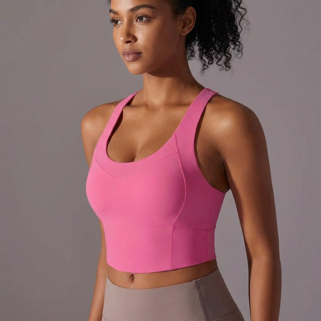 Breathable women's yoga bustier Madison, supportive sports bra for athleisure & fitness