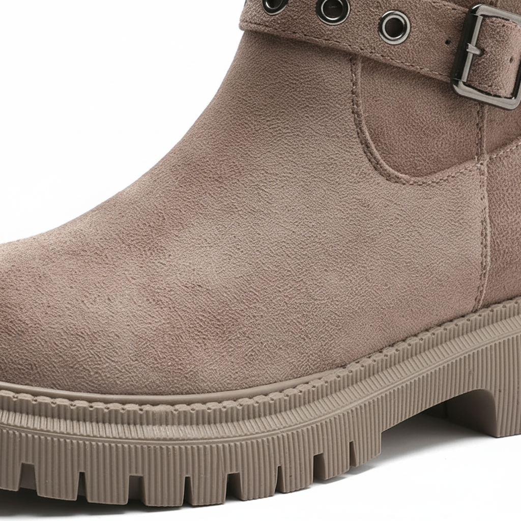 Comfortable women's Susanne half-height boots in black, featuring a durable rubber sole