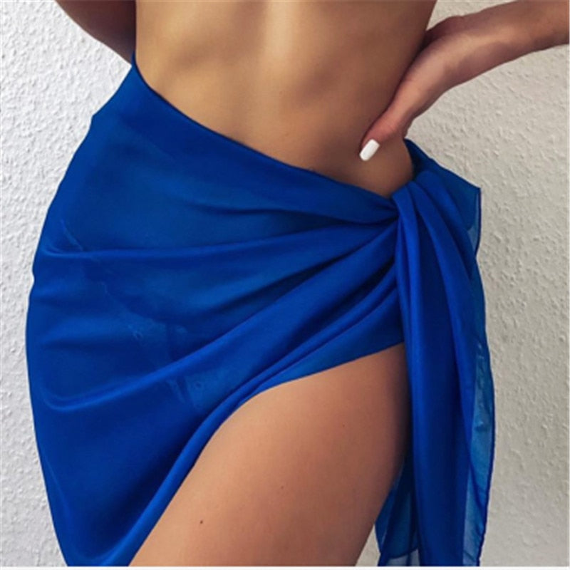 Front view of a women's sustainable bikini set, designed for comfort and adjustability in summer fashion.