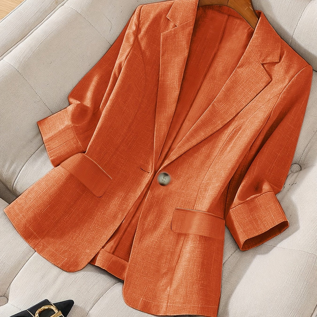 Elegant women's tailored cropped blazer, a must-have for chic office and casual wear.