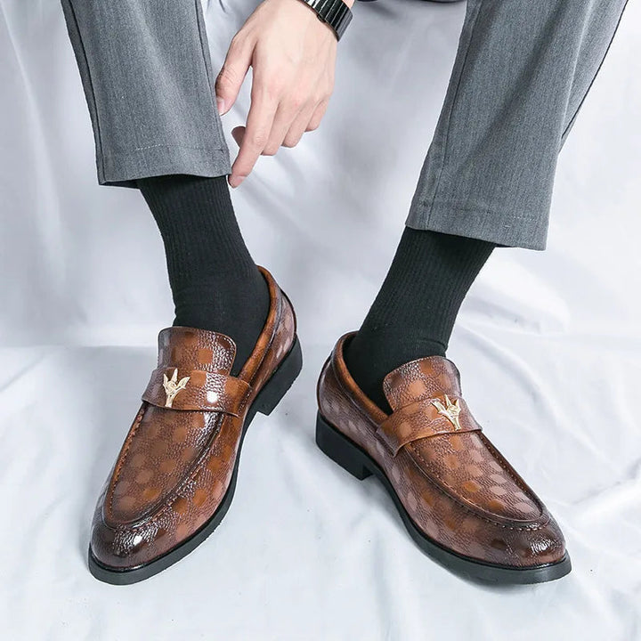 Classic textured slip-on loafers for women, timeless & comfortable everyday shoes.