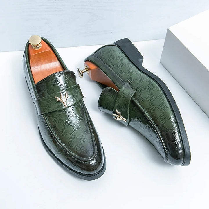 Durable textured slip-on loafers for women, offering classic style and everyday comfort.