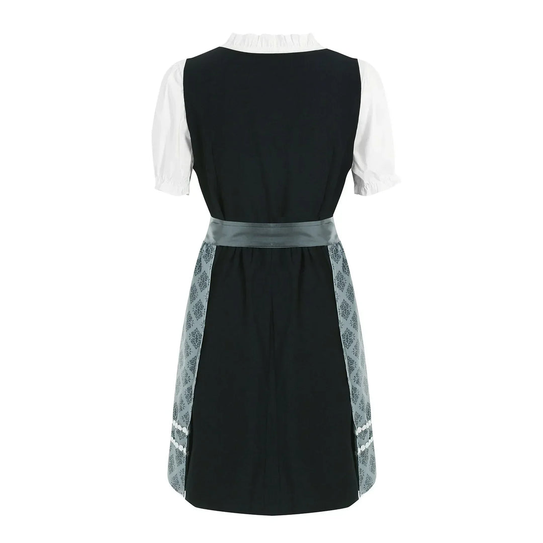 Vibrant Bavarian Dirndl dress for women, cultural wear for Oktoberfest celebrations and parties.