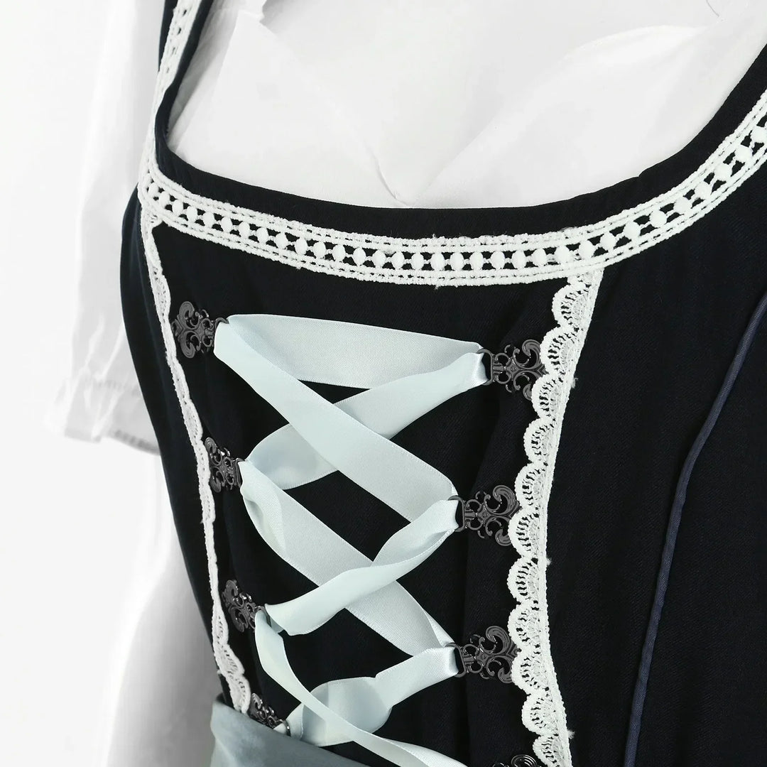 Festive women's Dirndl, embodying Bavarian style and fashion, perfect for a memorable cultural event.