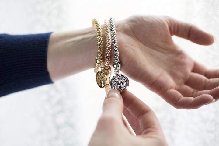 Tree of Life charm bracelet set for women, 3-piece, silver plated, meaningful gift