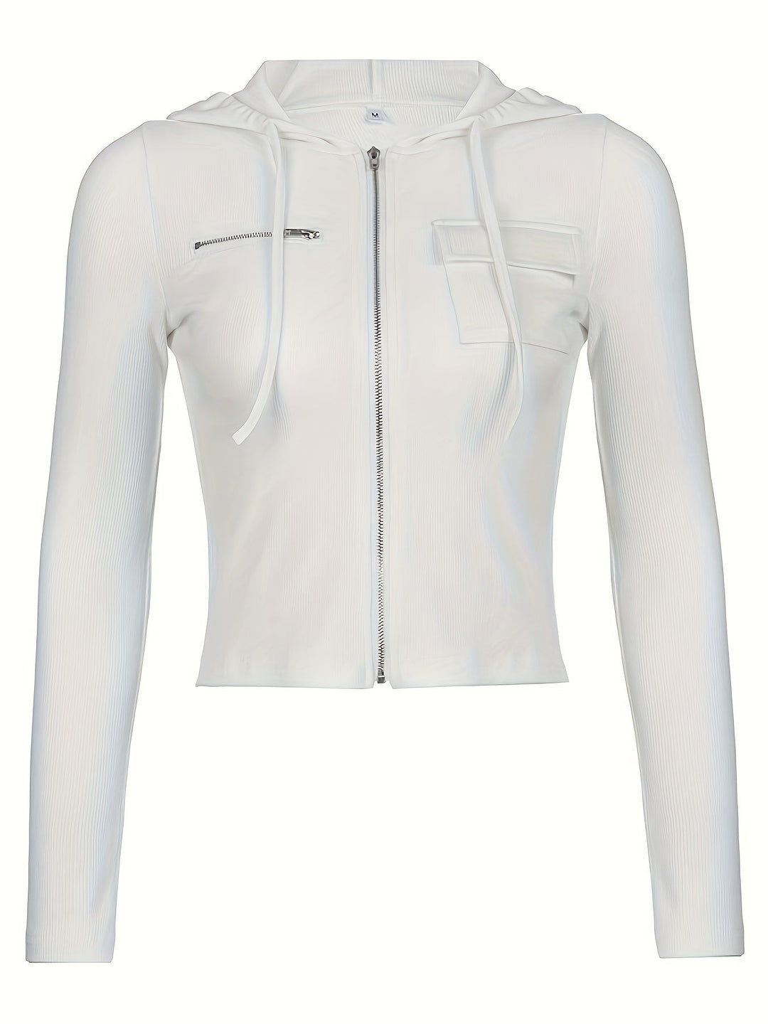 Young woman models a trendy cropped pullover hoodie, perfect for comfortable and fashionable streetwear.