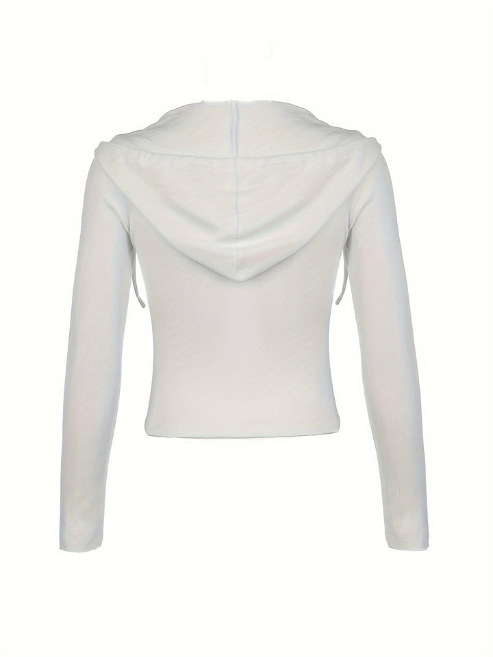Stylish women's cropped hoodie, a soft pullover for trendy spring and summer outfits and active wear.