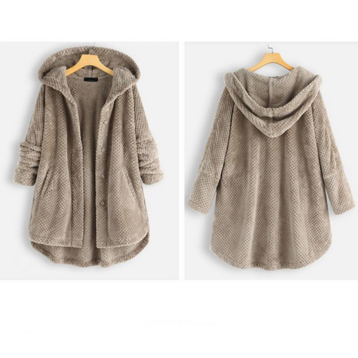 Modern women's outerwear. Trendy cut hooded fleece jacket, reversible & versatile for all-season styling.