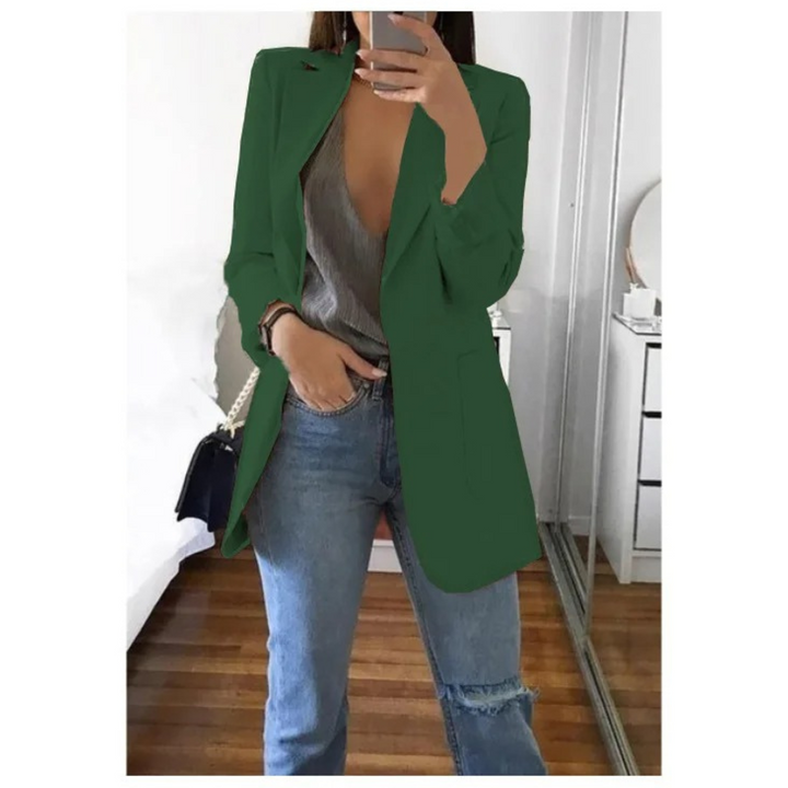 Valentina women's long blazer, a trendy and chic addition for modern women's fashion.