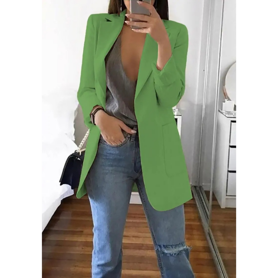 Versatile women's long blazer, a modern fashion statement for everyday style.