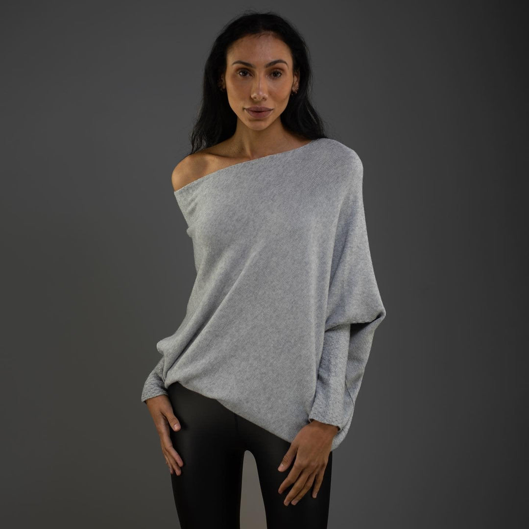 Casual chic Livia off-shoulder sweater, versatile fashion for women.