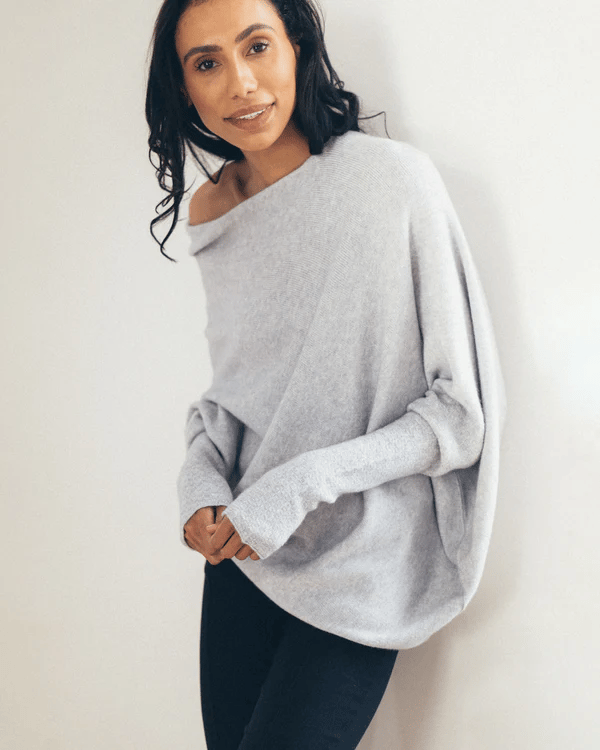 Trendy women's off-shoulder top, a must-have for winter fashion essentials.