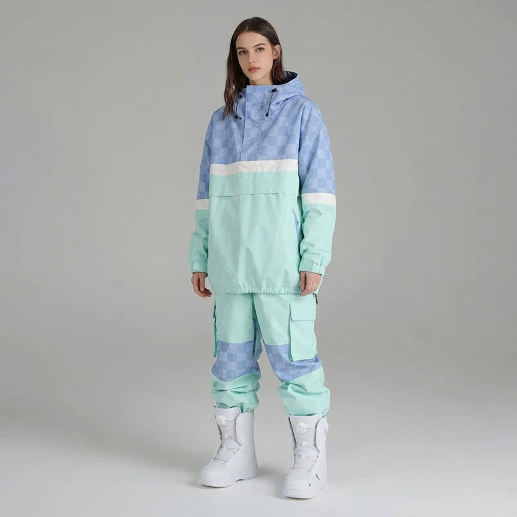 Activewear women's thermal ski suit, two-piece Mallory style, ideal for winter skiing
