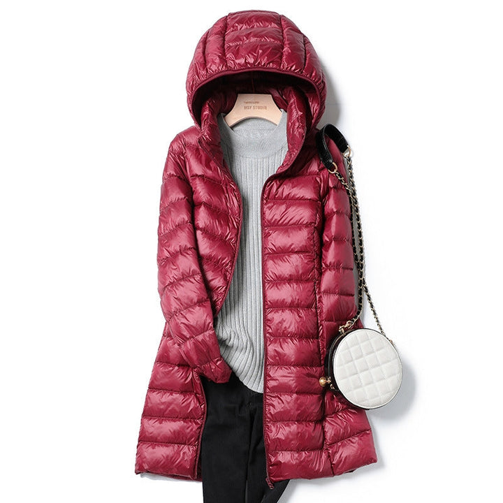 Everyday women's winter coat, ultra-light insulated puffer jacket, perfect for cold weather.