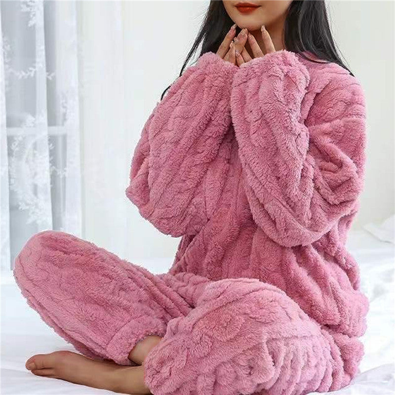 Luxurious ultra-soft women's pajama set, buttery fabric for a cozy feel during sleep or relaxation.