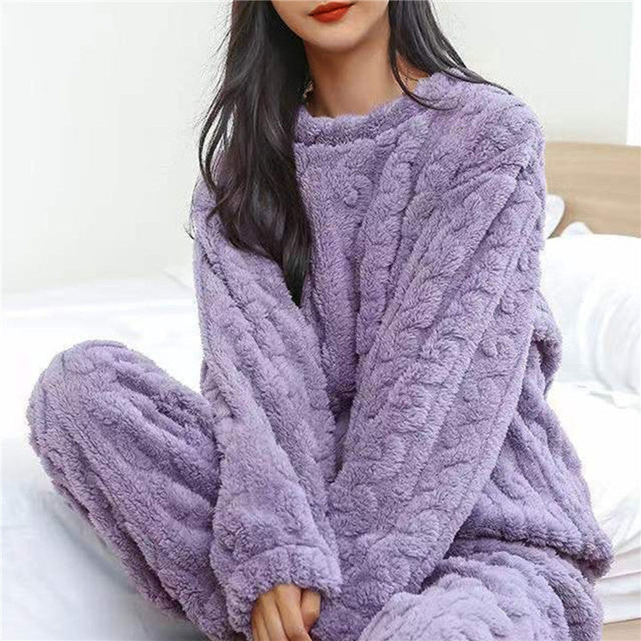Ultra-soft women's nightwear set, featuring a cozy top and bottom for luxurious comfort at home.