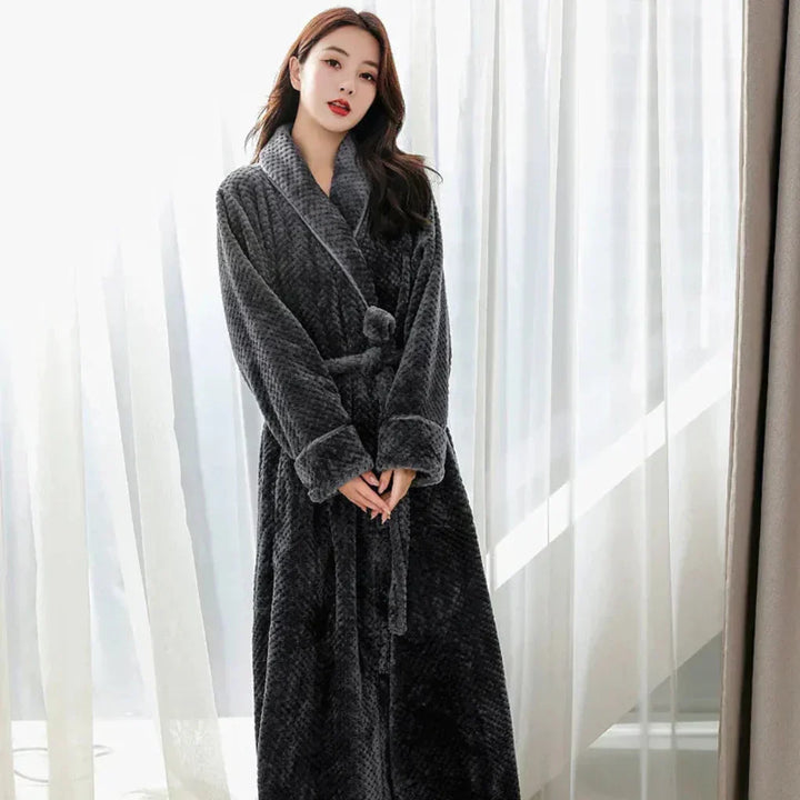 Luxurious women's hooded robe for relaxation. Ultra-soft fabric ensures maximum comfort after a long day.