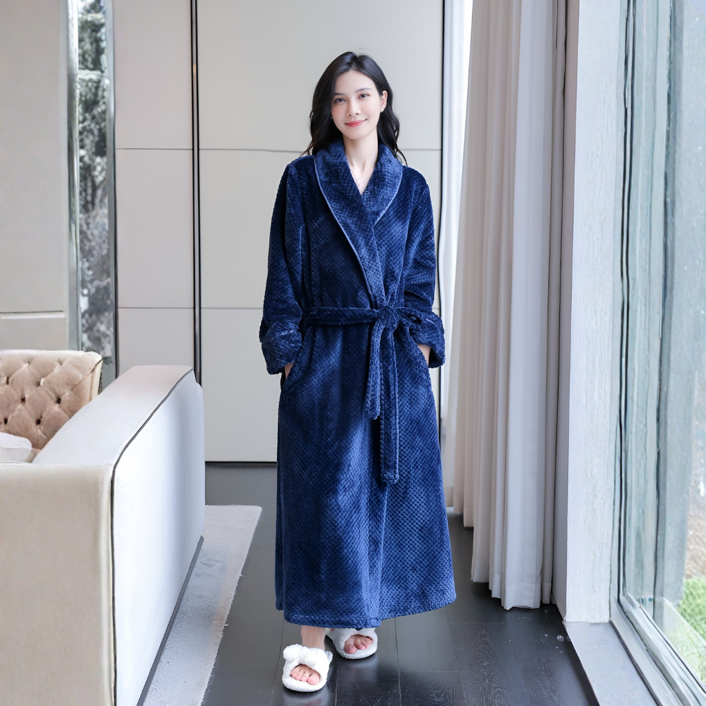 Women's ultra-soft hooded robe, a plush and comfortable loungewear piece perfect for ultimate relaxation.