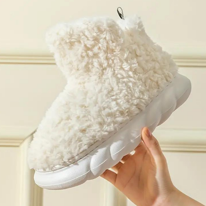 Warm women's cozy slippers, ultra soft teddy indoor footwear for ultimate home comfort and loungewear.