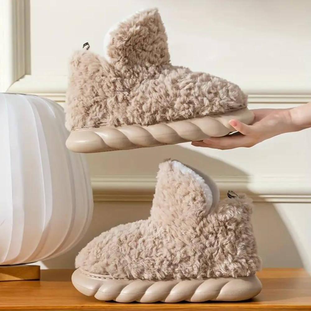 Comfort footwear: Women's ultra soft, warm & cozy teddy slippers. Ideal indoor house shoes for ultimate relaxation.