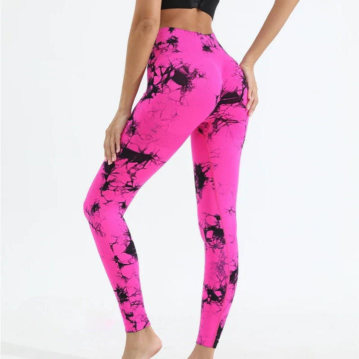 Stylish high-waisted women's stretch leggings. Comfortable everyday wear or workout pants. Versatile athletic apparel.