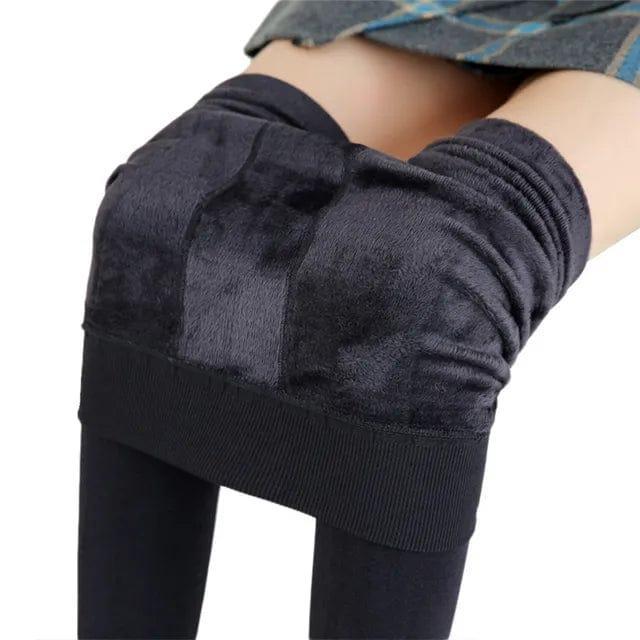Experience cozy comfort with women's ultra-warm fleece lined winter leggings. High waist & tummy control design.