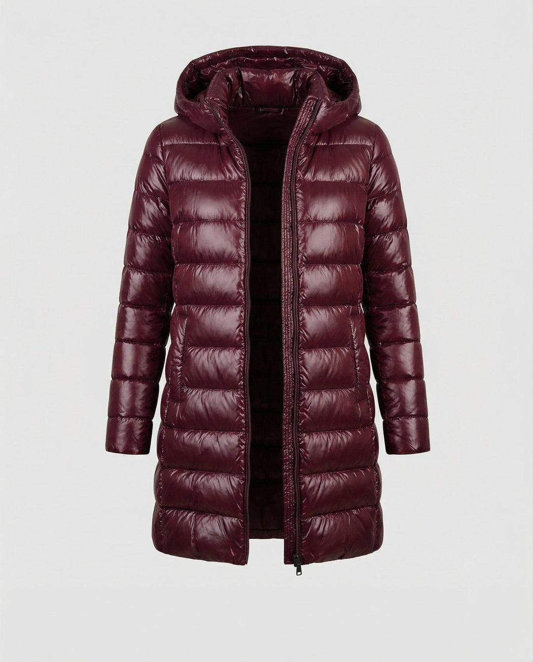 All-season women's insulated ultralight hooded jacket, ideal for versatile outerwear.