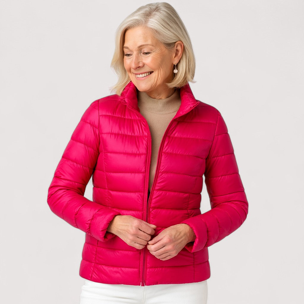 Women's ultralight winter jacket, warm & stylish. Perfect for cold weather.