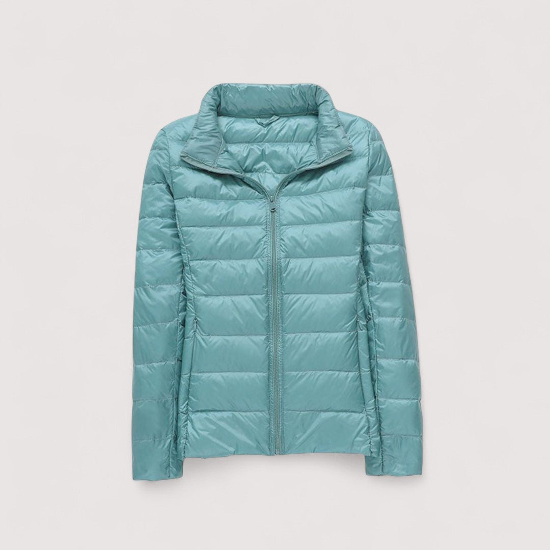Cozy women's winter jacket, ultralight design. Warm, stylish, and weather resistant.