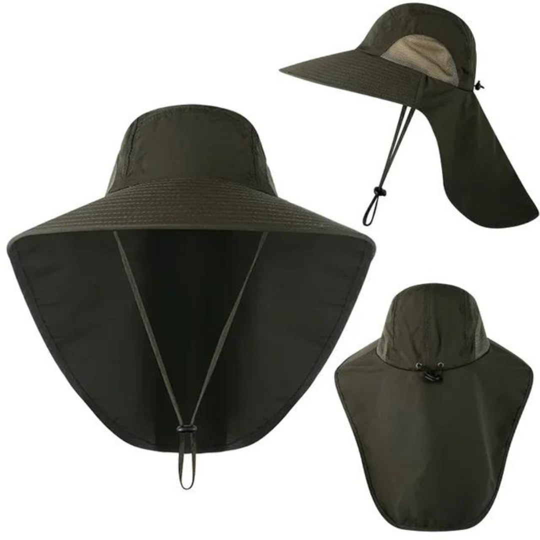 Women's UV protection sun hat with breathable mesh and adjustable drawstring, ideal for outdoor activities.