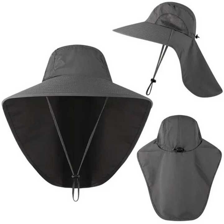 Freja women's nylon sun hat for UV protection, featuring mesh panels and a secure drawstring.
