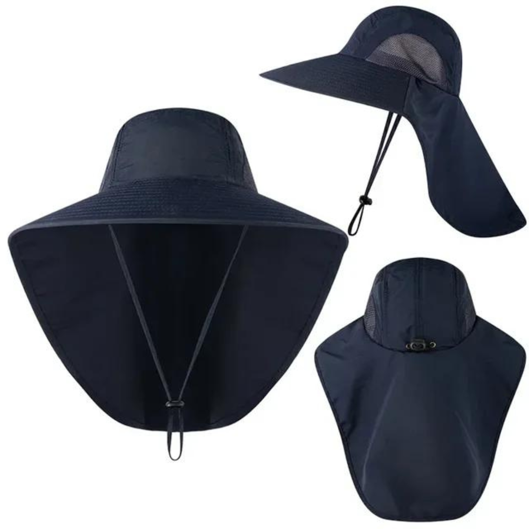 Lightweight women's outdoor hat with UV protection, mesh, and drawstring, perfect for gardening and travel.
