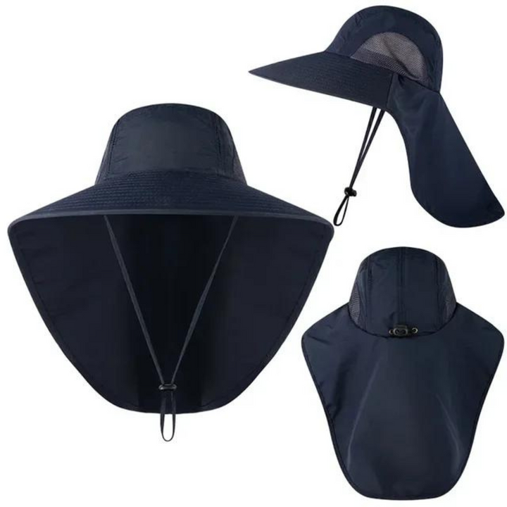 Lightweight women's outdoor hat with UV protection, mesh, and drawstring, perfect for gardening and travel.