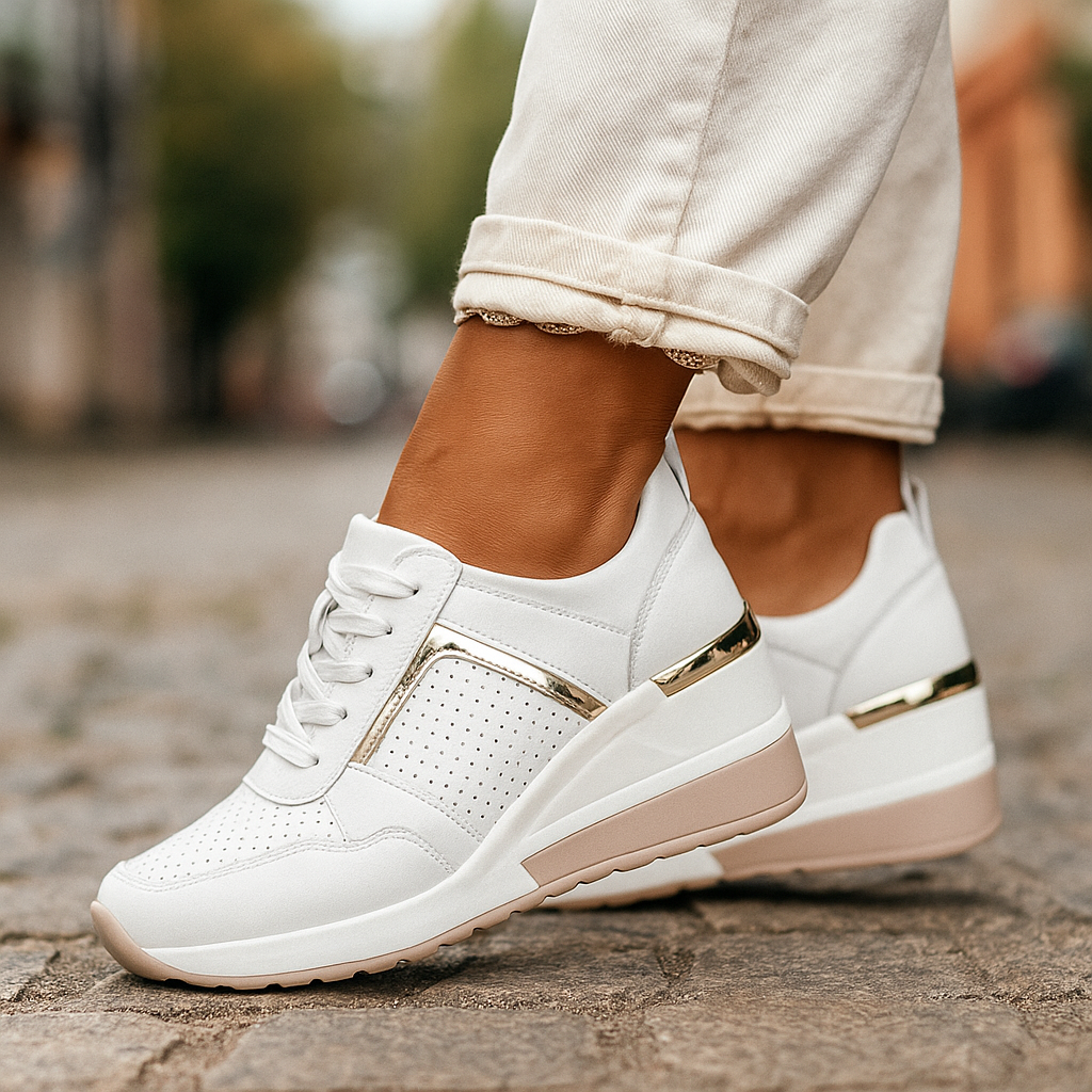 Women's Valden Rise cushioned comfort sneakers, ideal for walking & daily wear. Stylish orthopedic footwear.