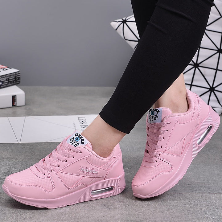 Fashionable Valencia chunky platform sneakers. Women's comfortable vegan leather footwear for trendy walking style.